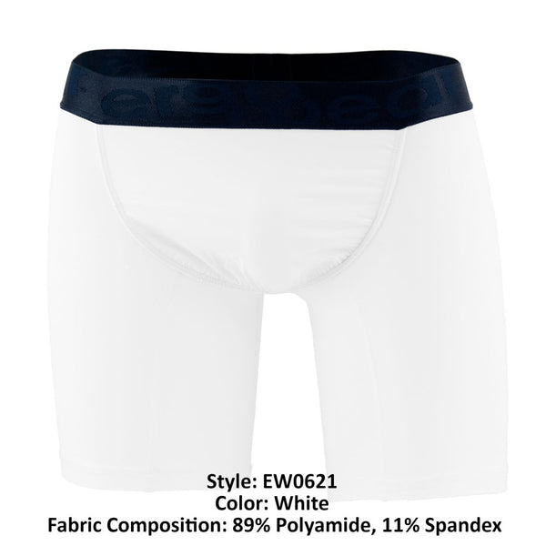 Men's Gym Shorts With Built In Underwear White - Ergowear