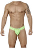 CandyMan 99315X Peek a Boo Lace Thongs Color Hot Green