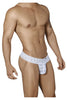 CandyMan 99315X Peek a Boo Lace Thongs Color White