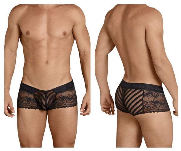 CandyMan 99393X Lace-Mesh Trunks Color Black