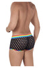 CandyMan 99511X Polka Mesh Trunks Color Black-Rainbow