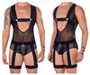 CandyMan 99529X Mesh Garter Bodysuit Color Black