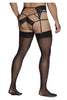 CandyMan 99550X Lace Garter-Jockstrap Outfit Color Black