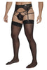 CandyMan 99550X Lace Garter-Jockstrap Outfit Color Black