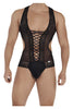 CandyMan 99557X Mesh-Lace Bodysuit Color Black