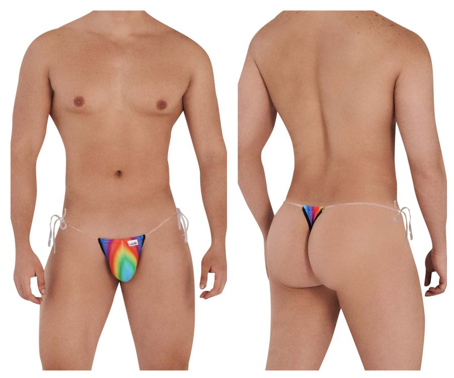 CandyMan 99571X Invisible Micro G-String Color Rainbow Prints