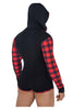 CandyMan 99575X Hoodie Bodysuit Color Black