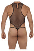 CandyMan 99584X Mesh-Lace Bodysuit Color Black