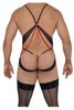 CandyMan 99585X Mesh-Lace Bodysuit Color Black