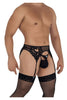 CandyMan 99589X Lace Garther G-String Color Black