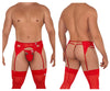 CandyMan 99589X Lace Garther G-String Color Red