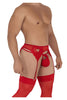 CandyMan 99589X Lace Garther G-String Color Red