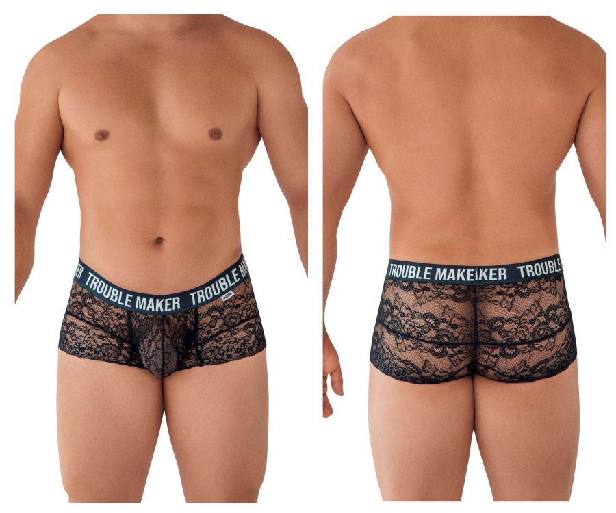 CandyMan 99616X Trouble Maker Lace Trunks Color Black