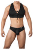 CandyMan 99628X Top and Brief Two Piece Set Color Black