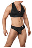 CandyMan 99628X Top and Brief Two Piece Set Color Black