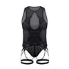 CandyMan 99650X Mesh Bodysuit Color Black