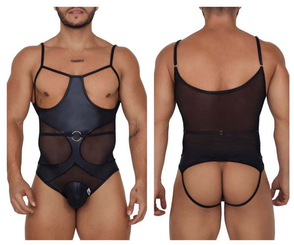 CandyMan 99670X Harness Bodysuit Color Black