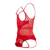 CandyMan 99670X Harness Bodysuit Color Red