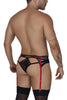 CandyMan 99688X Garter Thongs Two Piece Set Color Black