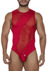 CandyMan 99699X Mesh Bodysuit Color Red