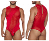 CandyMan 99699X Mesh Bodysuit Color Red