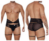 CandyMan 99703X Garter Briefs Two Piece Set Color Black