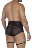 CandyMan 99703X Garter Briefs Two Piece Set Color Black