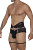 CandyMan 99703X Garter Briefs Two Piece Set Color Black