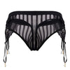 CandyMan 99766 Garter Thongs Color Black