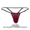 CandyMan 99795 Mesh G-String Thongs Color Burgundy