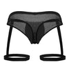 CandyMan 99798 Garter Mesh Thongs Color Black