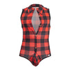 CandyMan 99800 Lumberjack Bodysuit Color Red