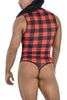 CandyMan 99800 Lumberjack Bodysuit Color Red