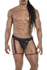 CandyMan 99803 Lace Garter Thongs Color Black