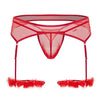 CandyMan 99806 Mesh Garter Outfit Color Red