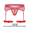 CandyMan 99806 Mesh Garter Outfit Color Red