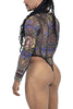 CandyMan 99814 Stained Glass Bodysuit Color Black-Print