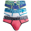 Xtremen 91031X-3 3PK Thongs Color Fuchsia-White-Blue