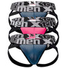 Xtremen 91054X-3 3PK Jockstrap Color Petrol-Fuchsia-Petrol